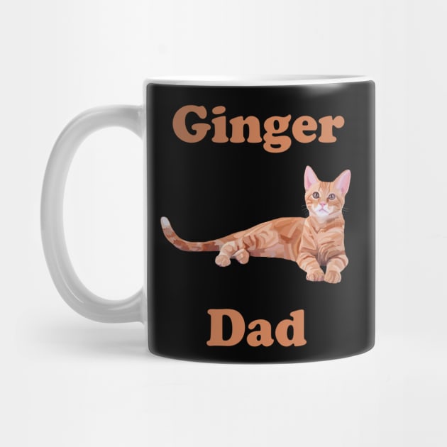 Ginger Cat Dad by Art by Deborah Camp